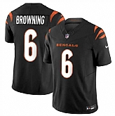 Men & Women & Youth Cincinnati Bengals #6 Jake Browning Black 2023 F.U.S.E. Vapor Untouchable Limited Football Stitched Jersey,baseball caps,new era cap wholesale,wholesale hats